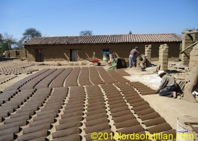 Here are roofing tiles drying in San José Chiquilajá, Quetzaltenago.