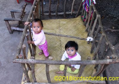 At that age these twins from San Lorenzo, Suchitep{equez looked like boys. However, they have become pretty girls.