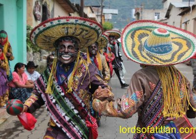 These are Mexicans dancing,but in the Dance of the Little Bulls in San Juan la Laguna.