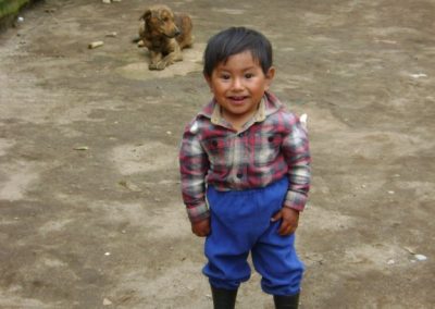 Boy from Chui Solís in the rainy season