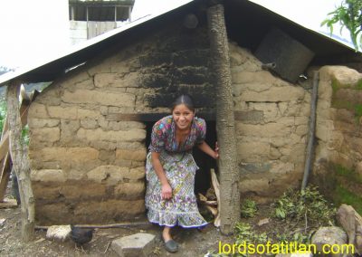 Woman leaving temazcal (steam bath), Chui Solís. A temazcal isn´t always this big, but in rural areas of Concepción they are enormous.