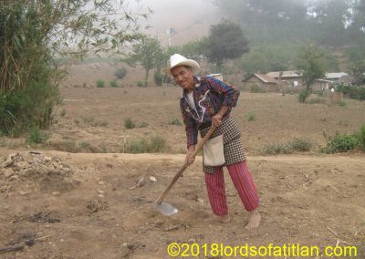 Casimiro Solís of Chui Solís planting corn.