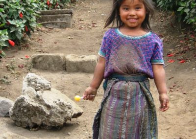 This girl is from San Martín, San Lucas Tolimán but wears a huipil of San Antonio Palopó.