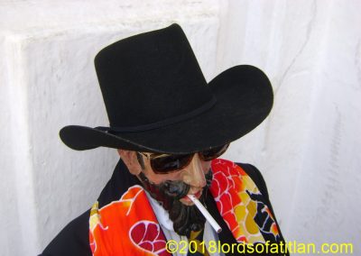 Maximón on Thursday of Holy Week, in Concepción doesn't look holy. However, He looks very cool.
